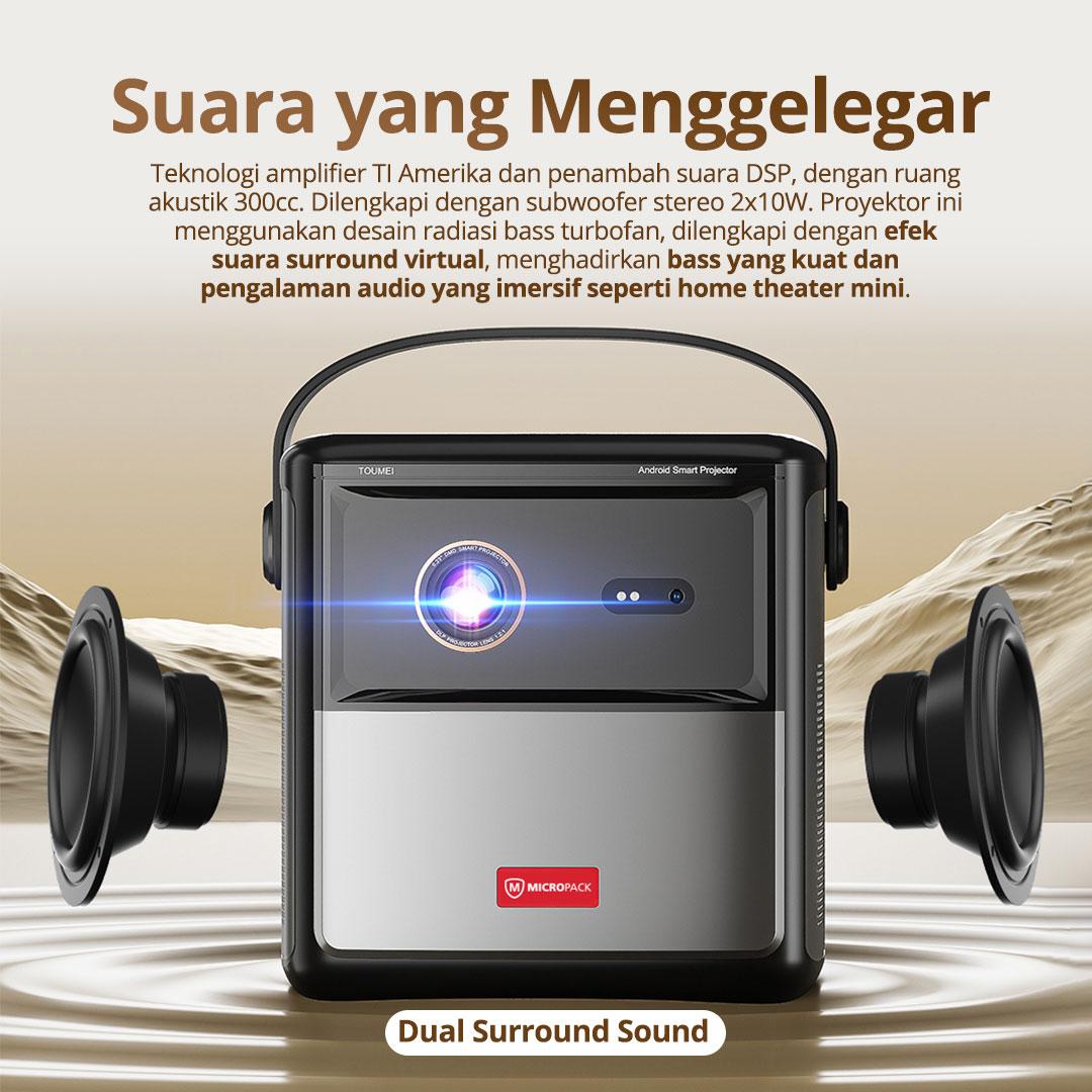 SMART ANDROID PROJECTOR - MICROPACK - BLACK - 2