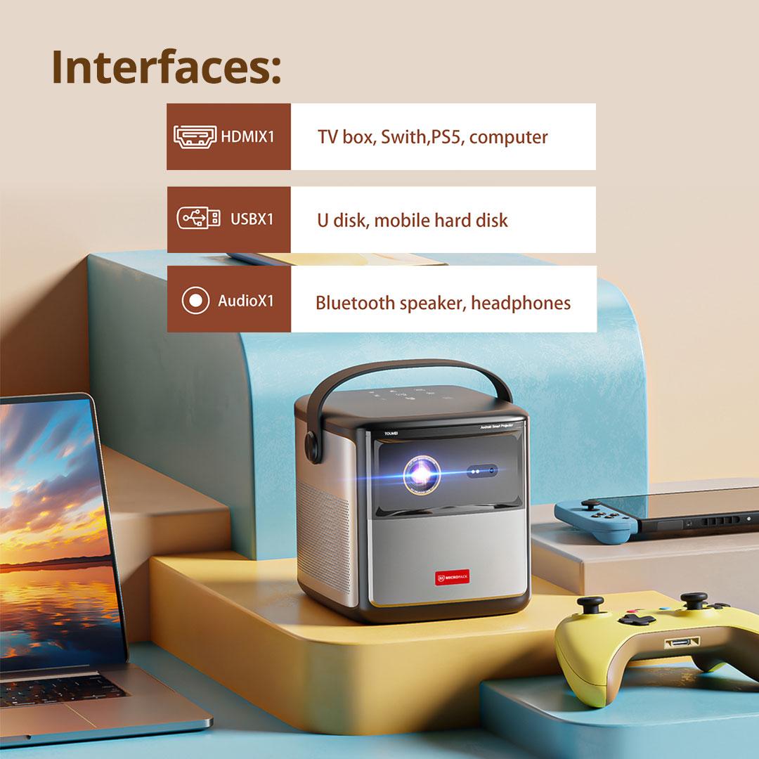 SMART ANDROID PROJECTOR - MICROPACK - BLACK - 3