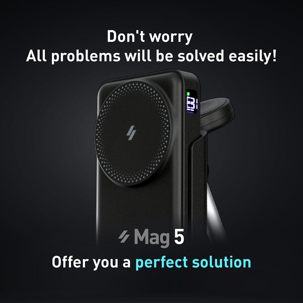 ADAM ELEMENTS - MAGNETIC WIRELESS CHARGING STATION - 10000 MAH - MAG 5 (5-in-1) - 2