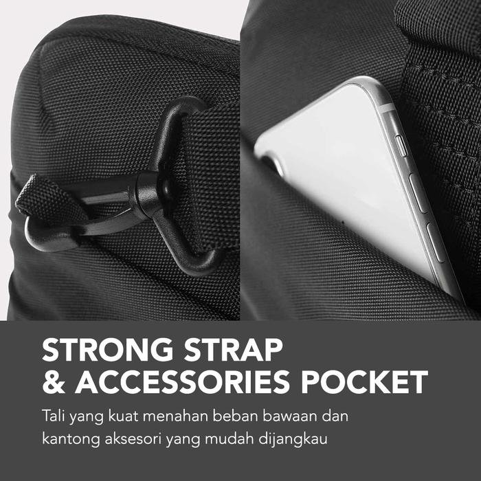 Tucano Messenger Bag Smilza Borsa Superslim for Laptop / Macbook 13"/14" (BSM1314) Tas Kerja | Tas Laptop 13/14 inch | Tas Laptop | Tas Macbook | Tas kerja | Tas Selempang | Tas Messenger | Tas Selempang Pria | Tas Selempang kerja | Tas Laptop Selempang - Biru - 4