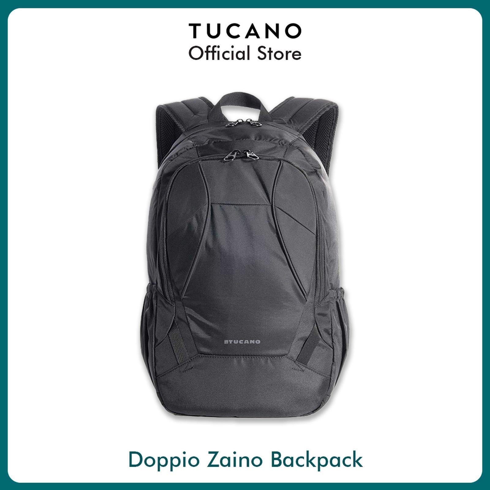 Tucano Backpack Doppio Zaino for Macbook / Laptop Up To 15.6" - Ransel Sekolah | Ransel Pria | Ransel Laptop | Tas Laptop | Tas pria | Tas Travel | Tas kantor | Tas Kerja Pria | Ransel Kantor | Ransel Kerja | Ransel Pria | Ransel Travel - BLUE- SFI Group - BLACK