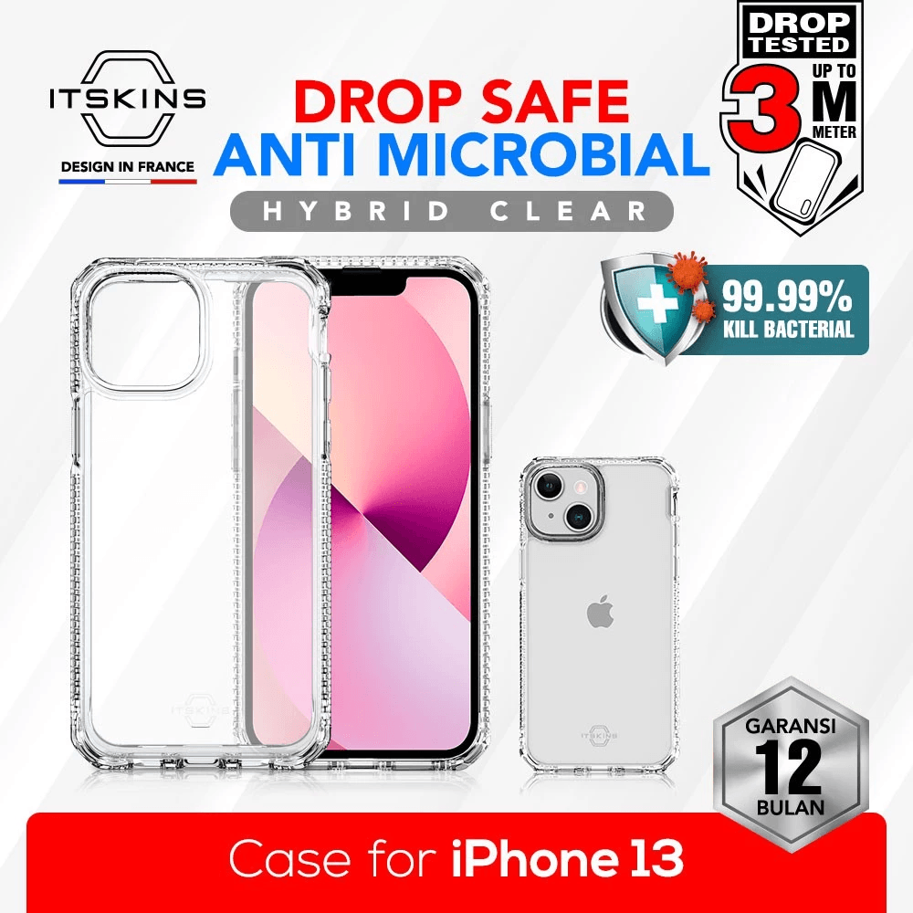 ITSKINS Shockproof Case / Casing for iPhone 13 - Hybrid Clear - SFI Group