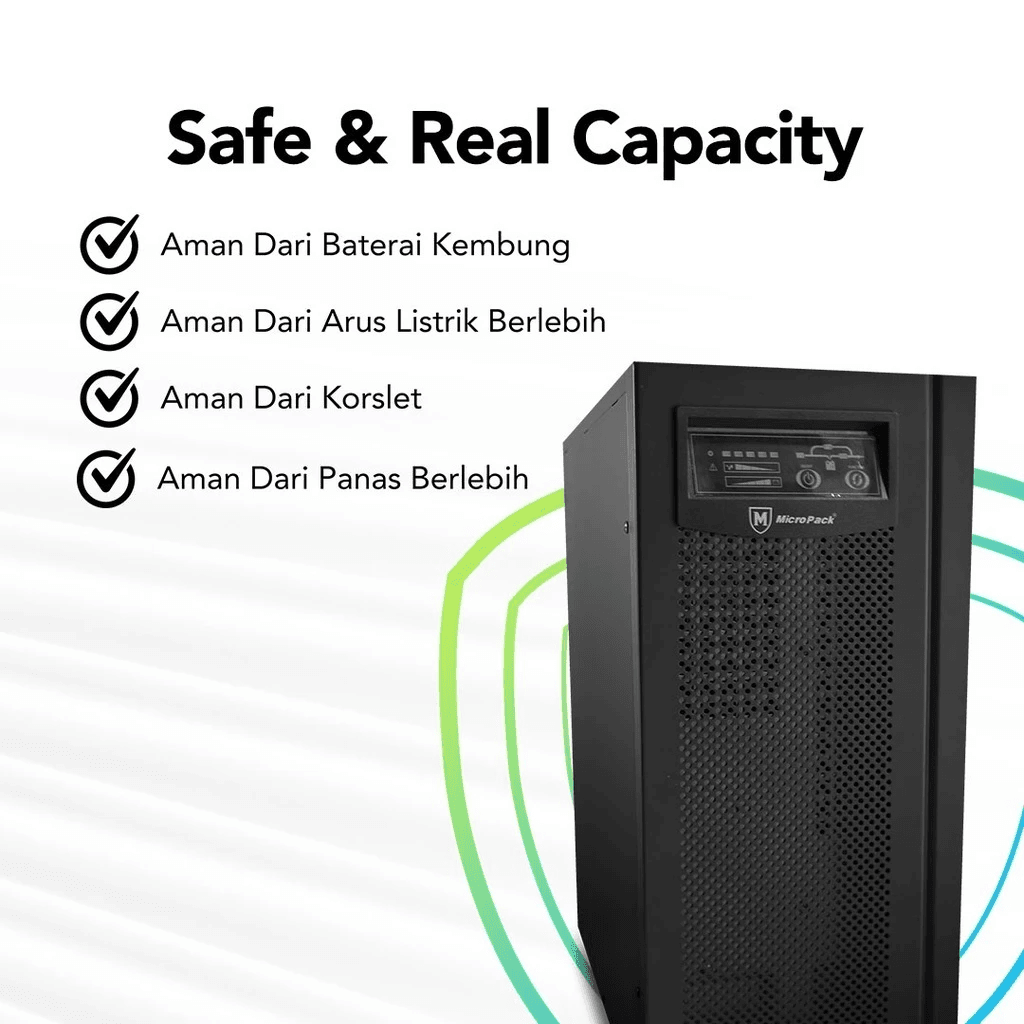 Micropack UPS Online Premium Stabilizer - Lightning Protection (Anti Petir) - 10KVA10.000W - Battery 9Ah - MFU-10KVA - SFI Group - 4
