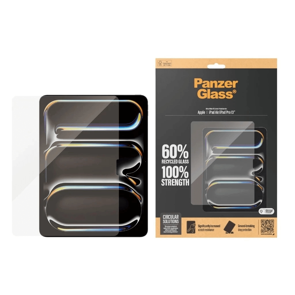 PanzerGlass Ultra Wide Fit Screen Protector For iPad Pro M4 11" / 13" 2024 | iPad Air M2 10.9" 2024 / iPad 10.9'' | Tempered Glass Anti Gores iPad - SFI Group - 2