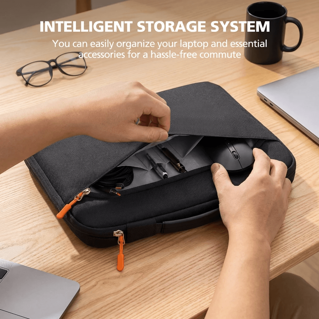 Micropack Sleeve Laptop 13" / 14" inch - Macbook - Water Resistant - Splash Proof & Shock Absorbing - Tas Trolley Strap - MSL - 01 - 3
