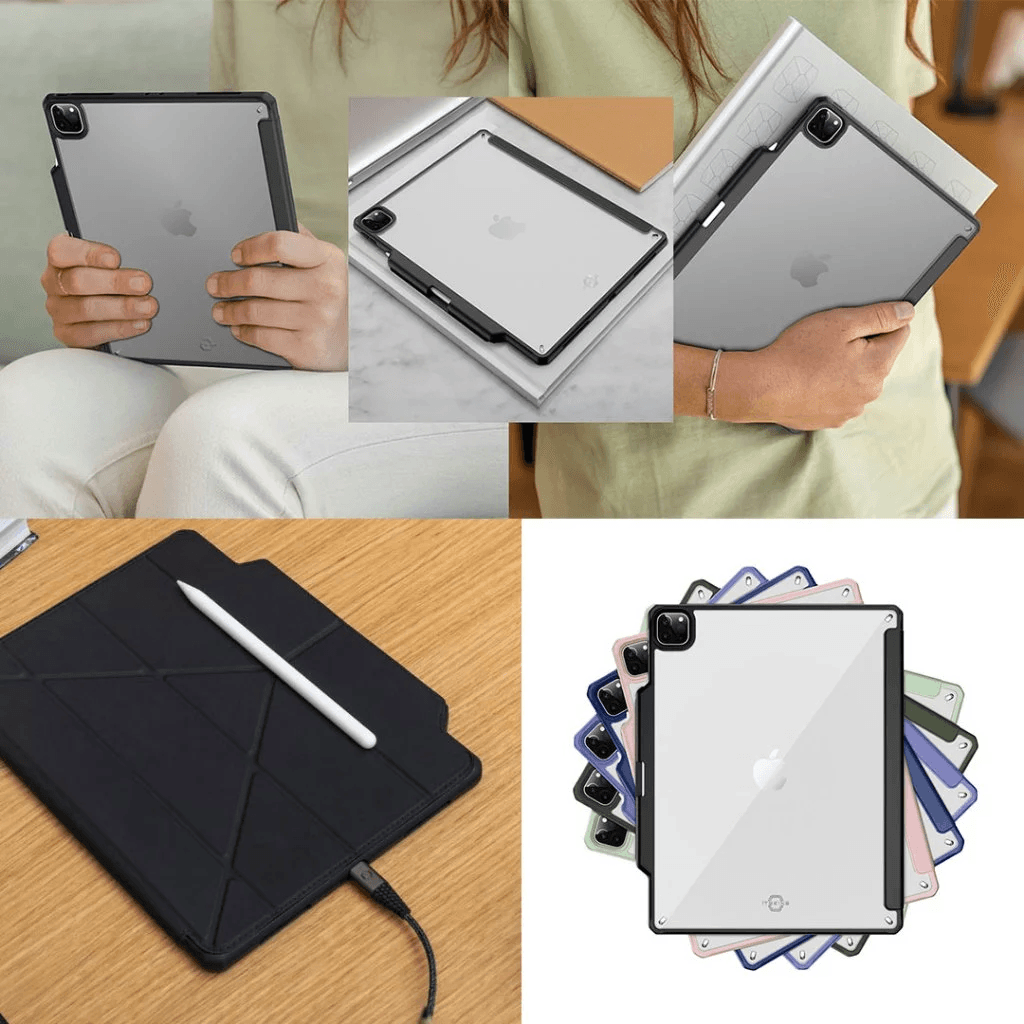 ITSKINS Case iPad Pro 13" (2024) / 11" (1ST-5TH Gen) - Hybrid Solid Folio - Casing Hardcase Black - SFI Group - 2