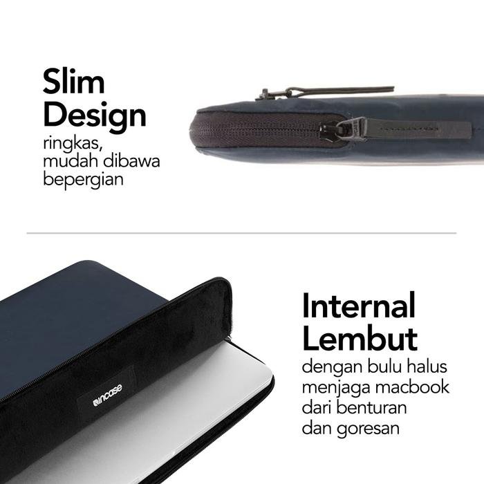 Incase Tas Laptop Compact Sleeve for MacBook Pro 13" (INMB100335) | Sleeve Macbook dan laptop | Tas Macbook dan Laptop | Sleeve MacBook | Laptop sleeve case | Macbook sleeve | Pelindung Laptop | Laptop Bag - Hitam - 2