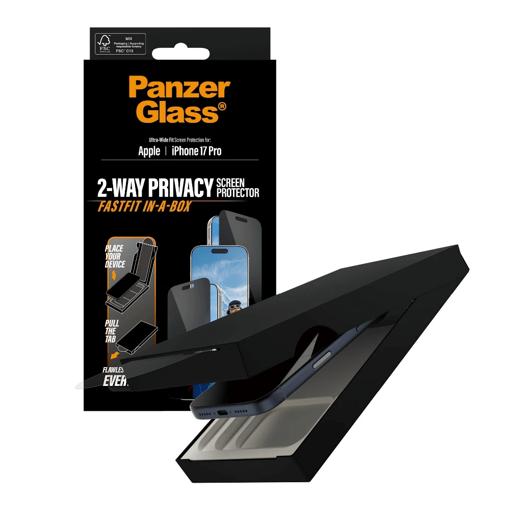 PanzerGlass Screen Protector For Iphone 1716 Pro 17 Pro 17 Pro Max 17 Air Privacy - Ultra Wide Fit ProMax - Tempered Glass - Anti Gores - With Black Frame - SFI Group - Iphone 17 Pro