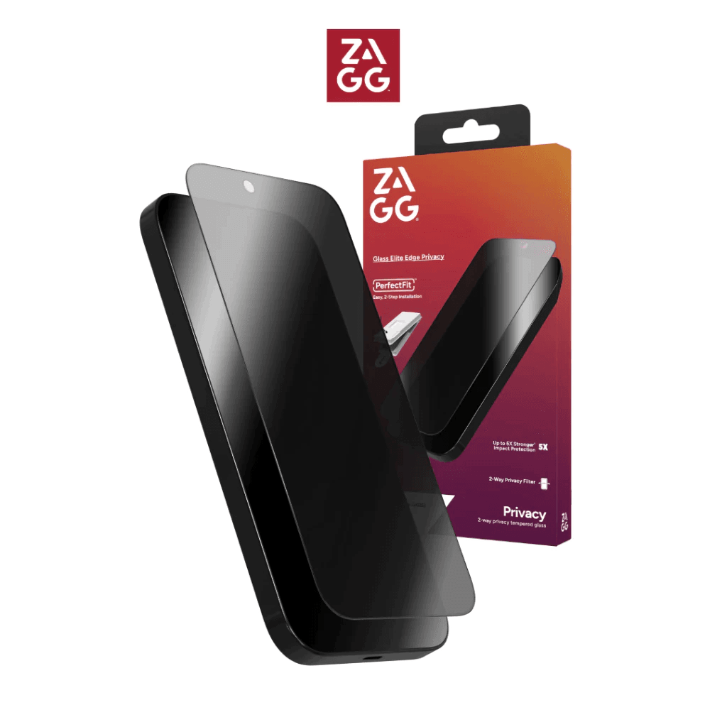 ZAGG Screen Protector iPhone 17 Pro/17 Pro Max Tempered Glass - Anti Gores Elite Edge 2 Way Privacy ProMax - SFI Group - Iphone 17 Pro
