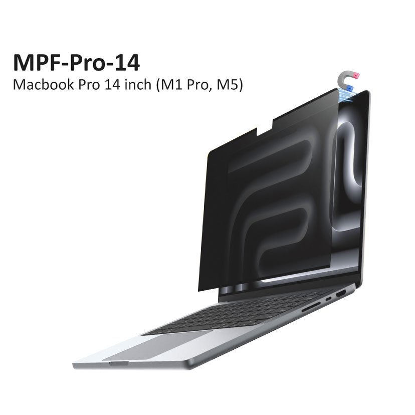 Micropack Screen Protector Magnetic For Macbook Air Neo 13 / Pro 14 - Privacy - Anti Blue Light & Anti Glare - SFI Group - MPF Pro 14