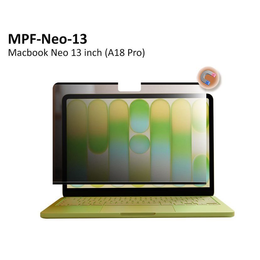 Micropack Screen Protector Magnetic For Macbook Air Neo 13 / Pro 14 - Privacy - Anti Blue Light & Anti Glare - SFI Group - MPF Neo 13