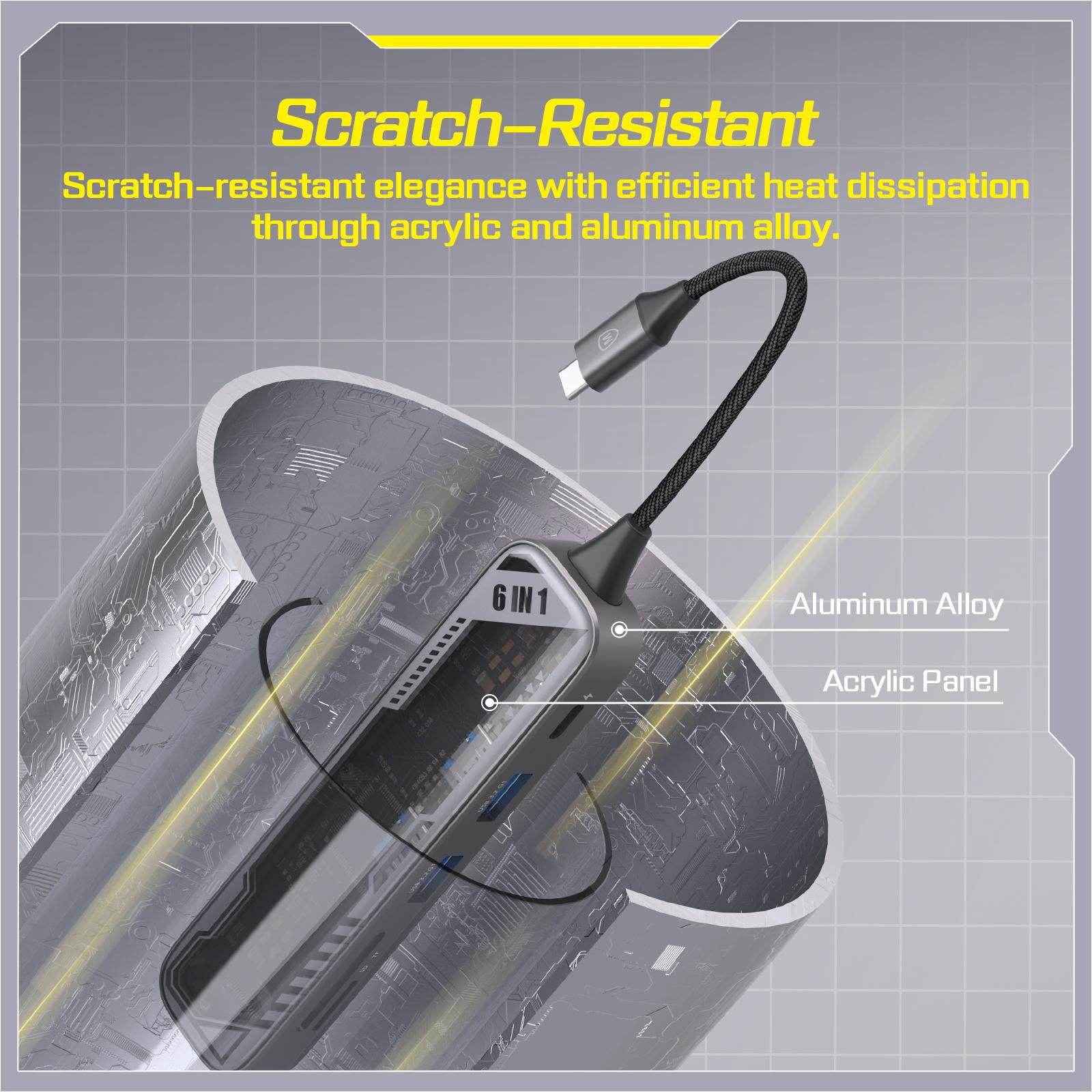 DATA CONVERTER EXPAND 6 USB-C 6 IN 1 - MICROPACK - GREY - 3