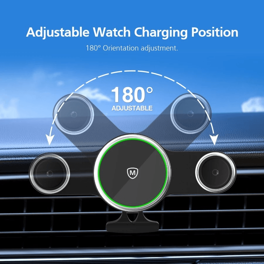 Micropack Magnetic Car Watch Charger MCC-215M Black Fast Charging Mobil Wireless - SFI Group - 4