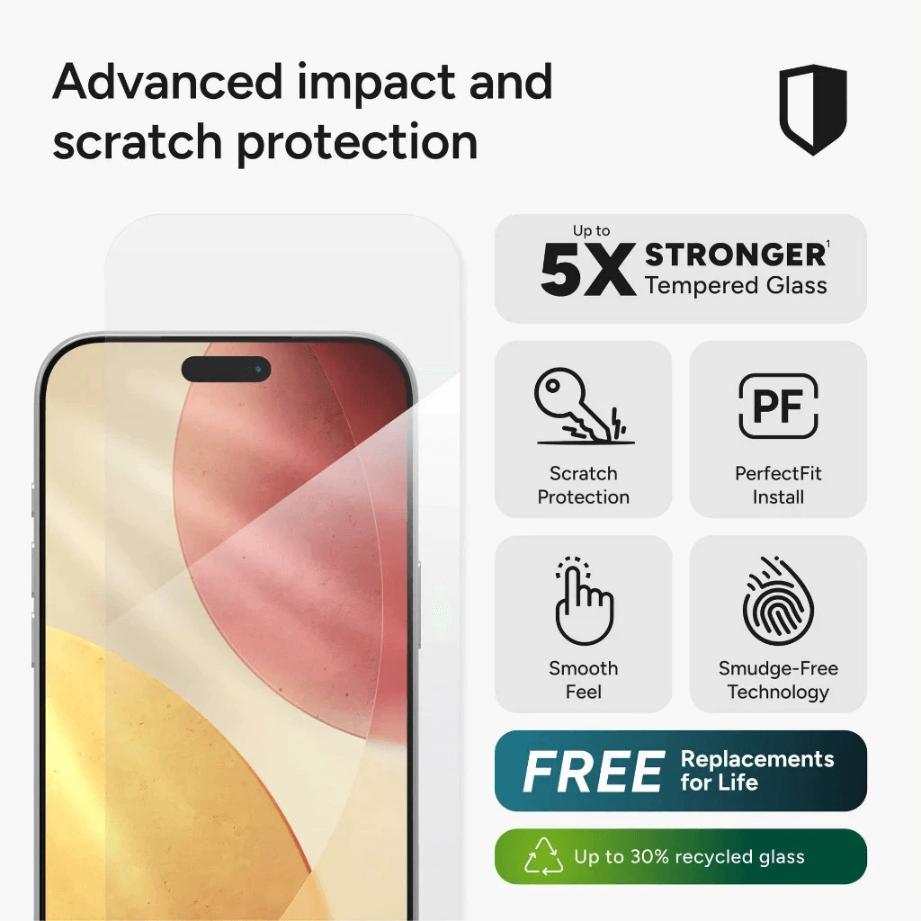 ZAGG Screen Protector iPhone 17 Pro/17 Pro Max Tempered Glass - Anti Gores Elite Edge 2 Way Privacy ProMax - SFI Group - 2