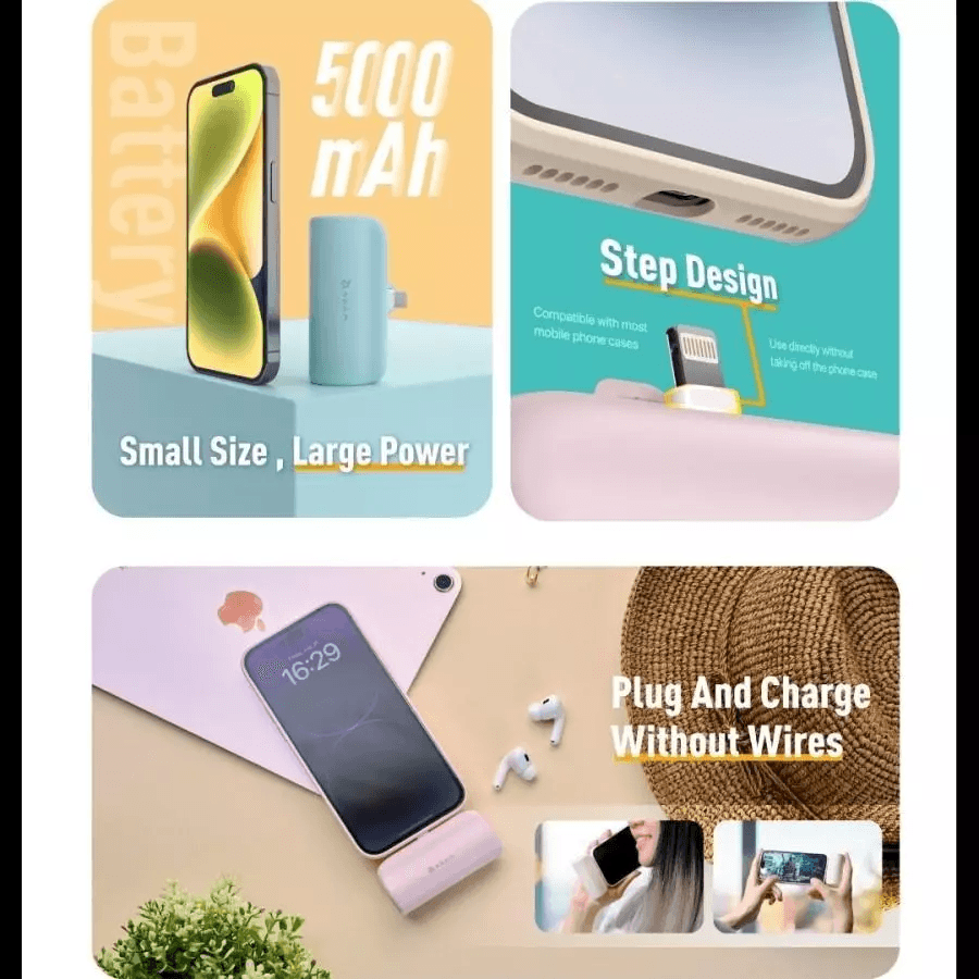 Adam Elements Power Bank Pocket 5000 mAh - Gravity P5C - Fast Charging Mini Powerbank - APBADGVP5C - SFI Group - 2