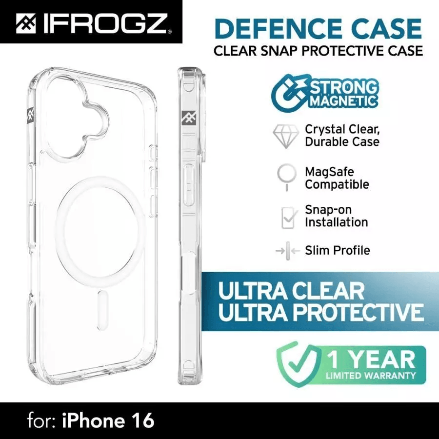 IFROGZ MAGSAFE CASE FOR IPHONE 16 PLUS / 16 PRO / 16 PRO MAX CLEAR SNAP CASING ProMax - SFI Group