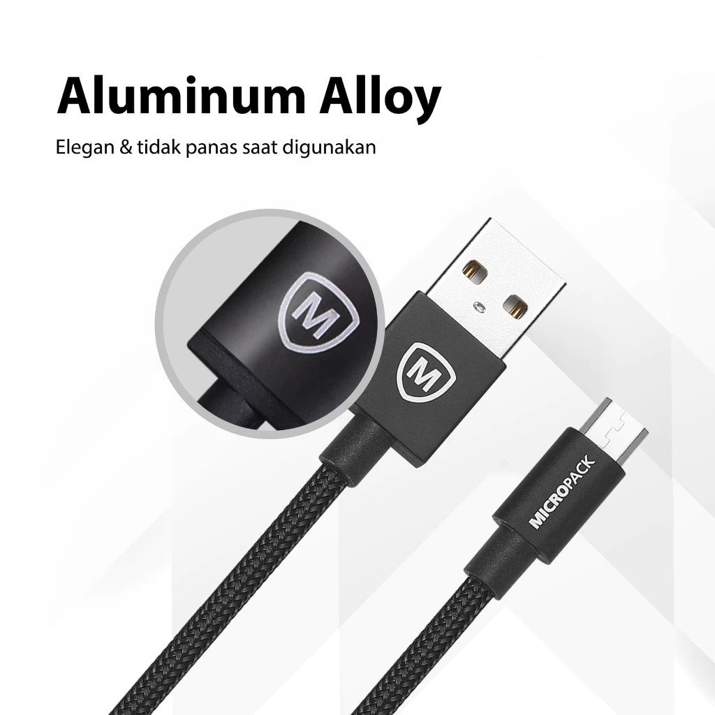 Micropack USB A to Micro USB Cable 1.5 M Fast Charging 3A (MC-315) - 2