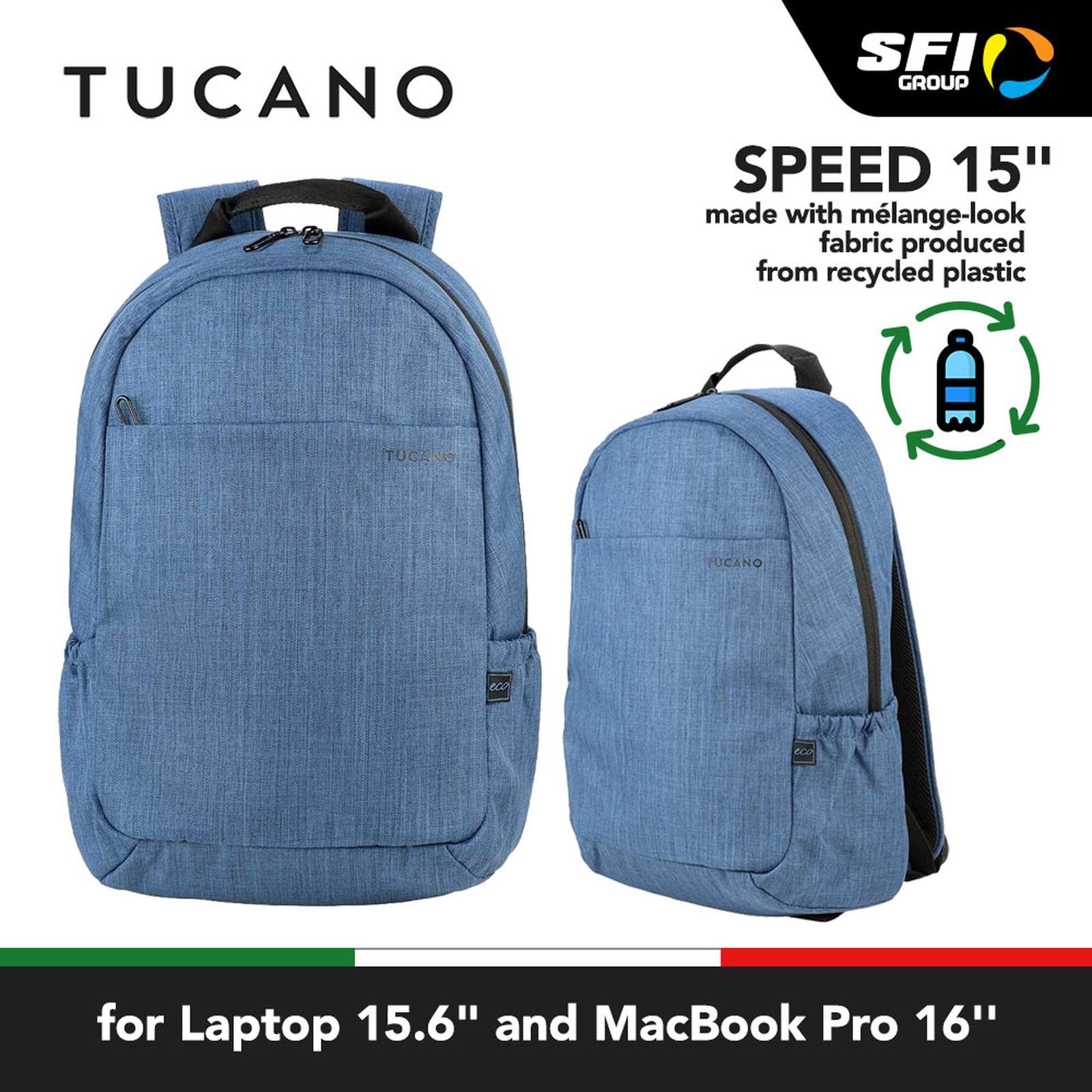 TUCANO BACKPACK FOR 15.6" LAPTOPS AND MBP 16" - SPEED - BLUE (8020252173668) - SFI Group - Biru