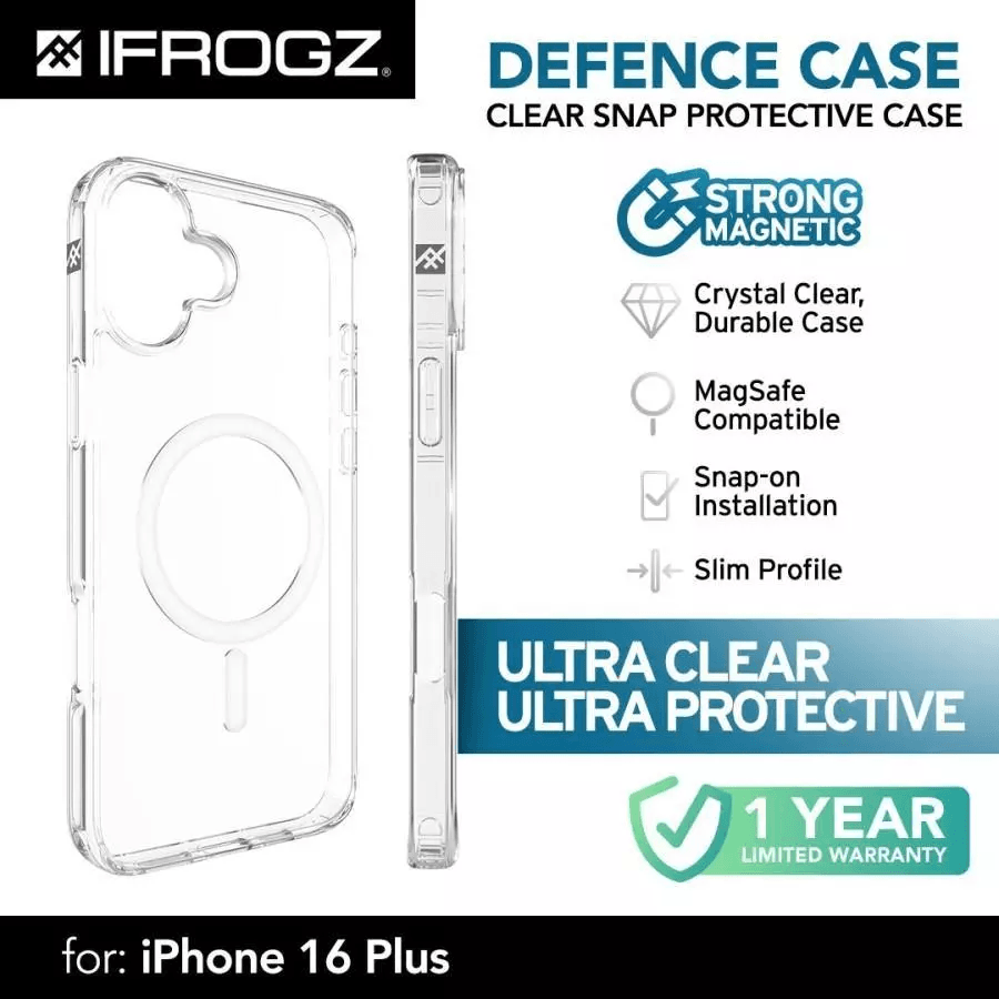 IFROGZ MAGSAFE CASE FOR IPHONE 16 PLUS / 16 PRO / 16 PRO MAX CLEAR SNAP CASING ProMax - SFI Group - Iphone 16 Plus