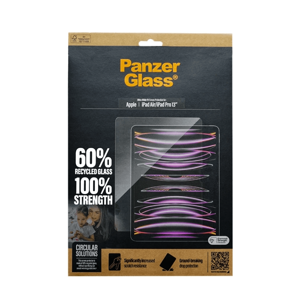 PanzerGlass Ultra Wide Fit Screen Protector For iPad Pro M4 11" / 13" 2024 | iPad Air M2 10.9" 2024 / iPad 10.9'' | Tempered Glass Anti Gores iPad - SFI Group - iPad Air/Pro 13"