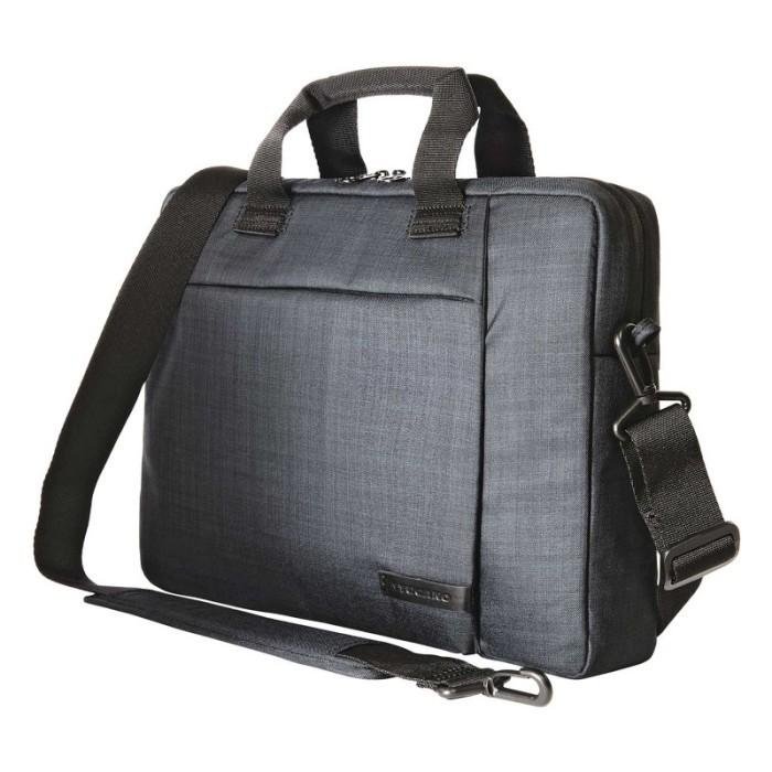 TUCANO Tas Selempang Shoulder Bag 14 Inch (Up to MacBook Pro 14) Svolta BSVO1314 - Desain Slim Banyak Sekat Original - Hitam - BLACK